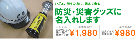 �h�ЃO�b�Y�E�ЊQ�O�b�Y�ɖ����ꂵ�܂�